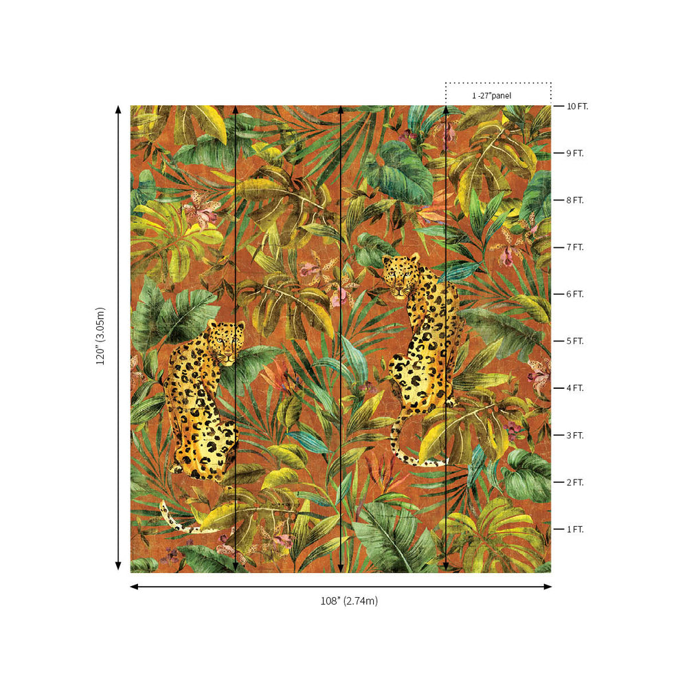 Exotica Mural | Burnt Orange