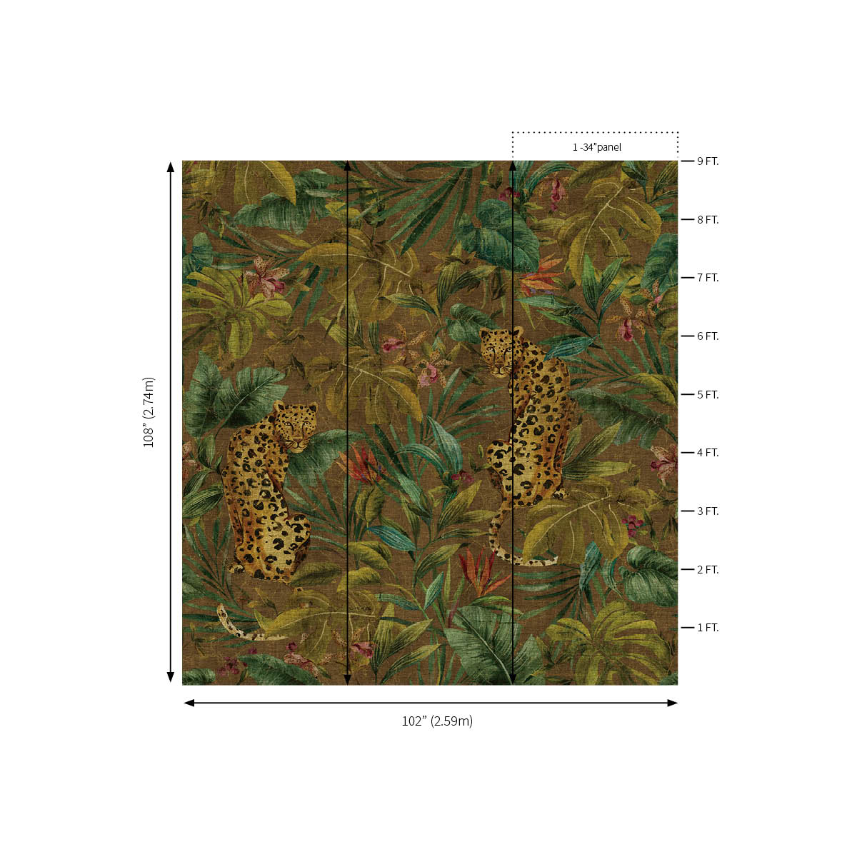 Exotica Mural | Bronze Gold