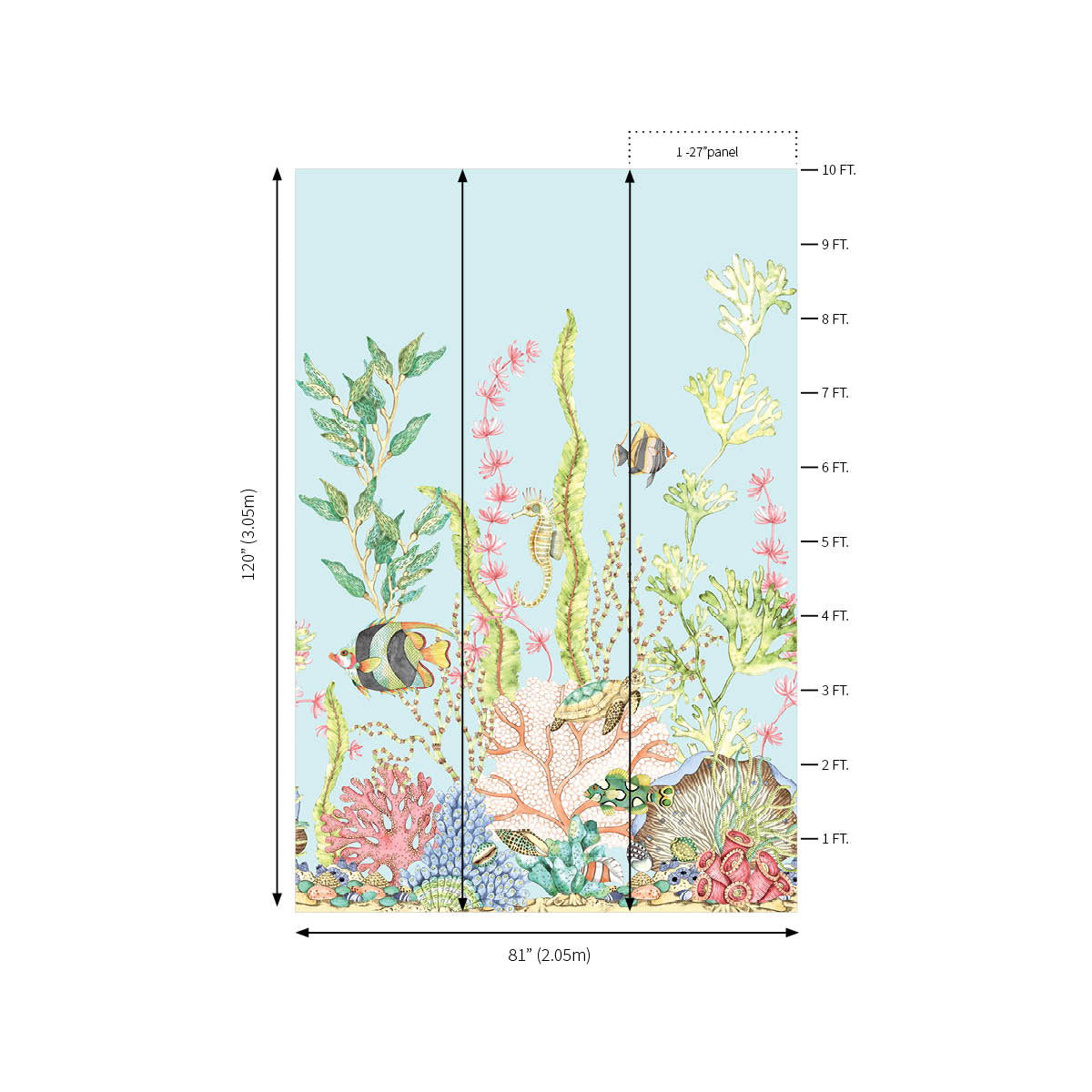 Nautical Mural | Island Blue