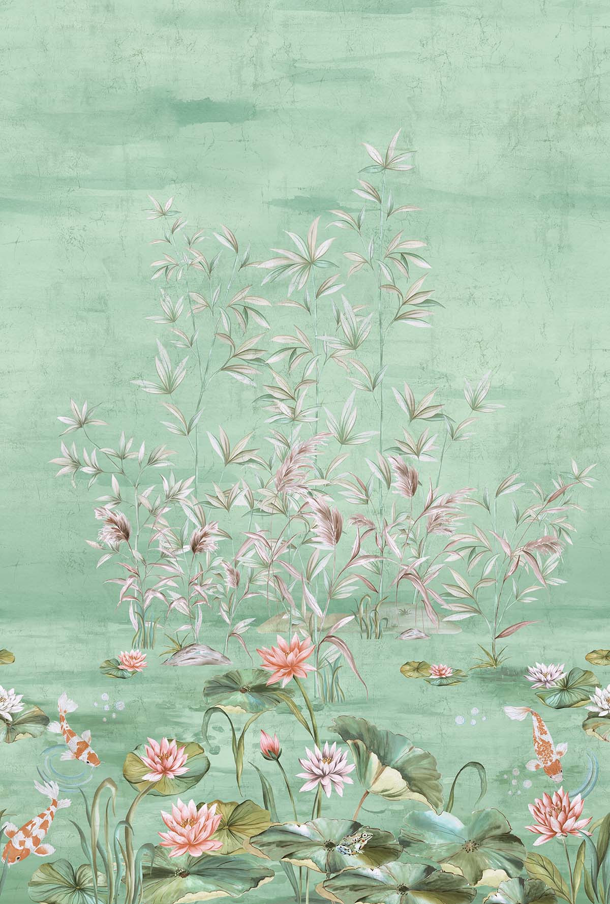 Serenity Lotus Mural | Seaglass