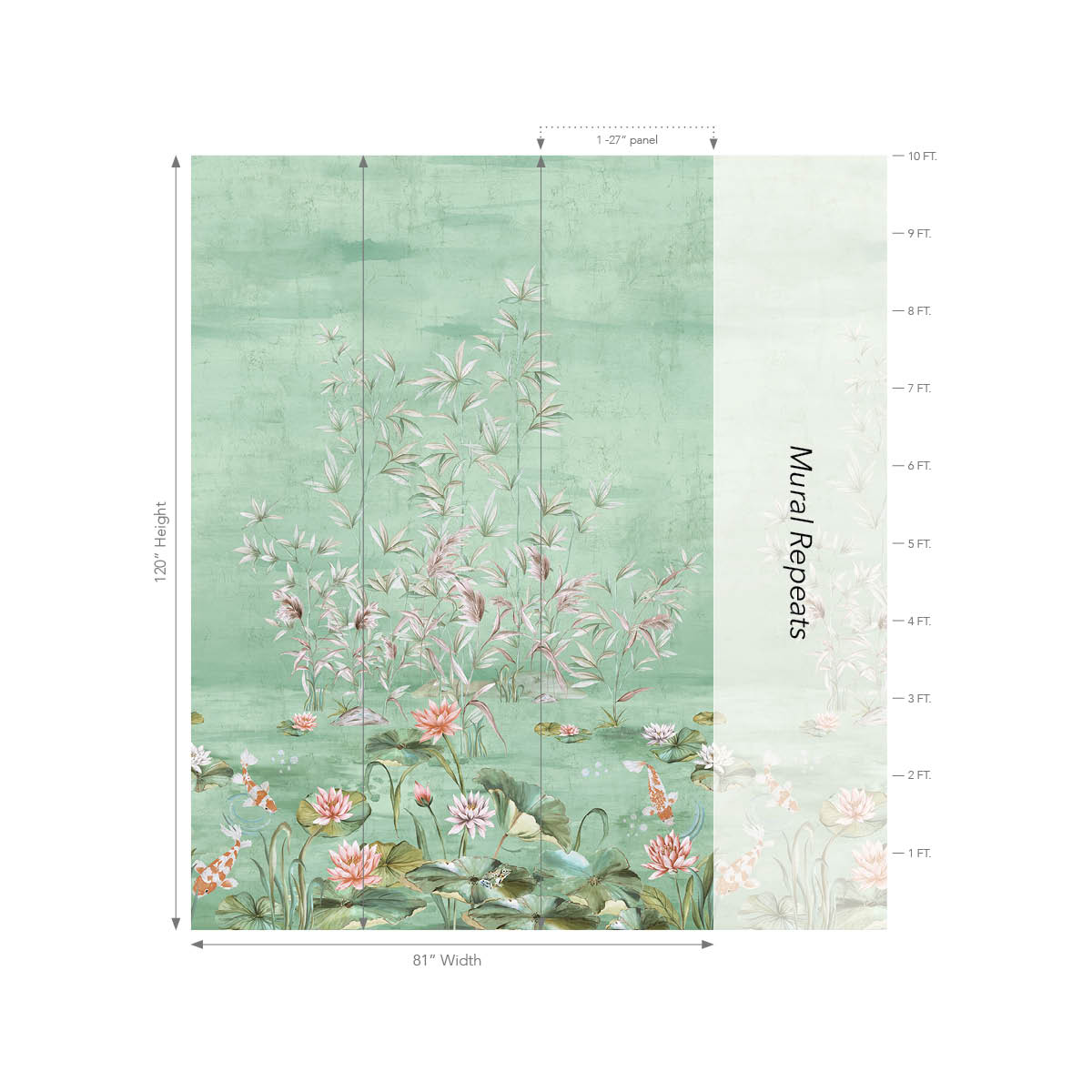 Serenity Lotus Mural | Seaglass