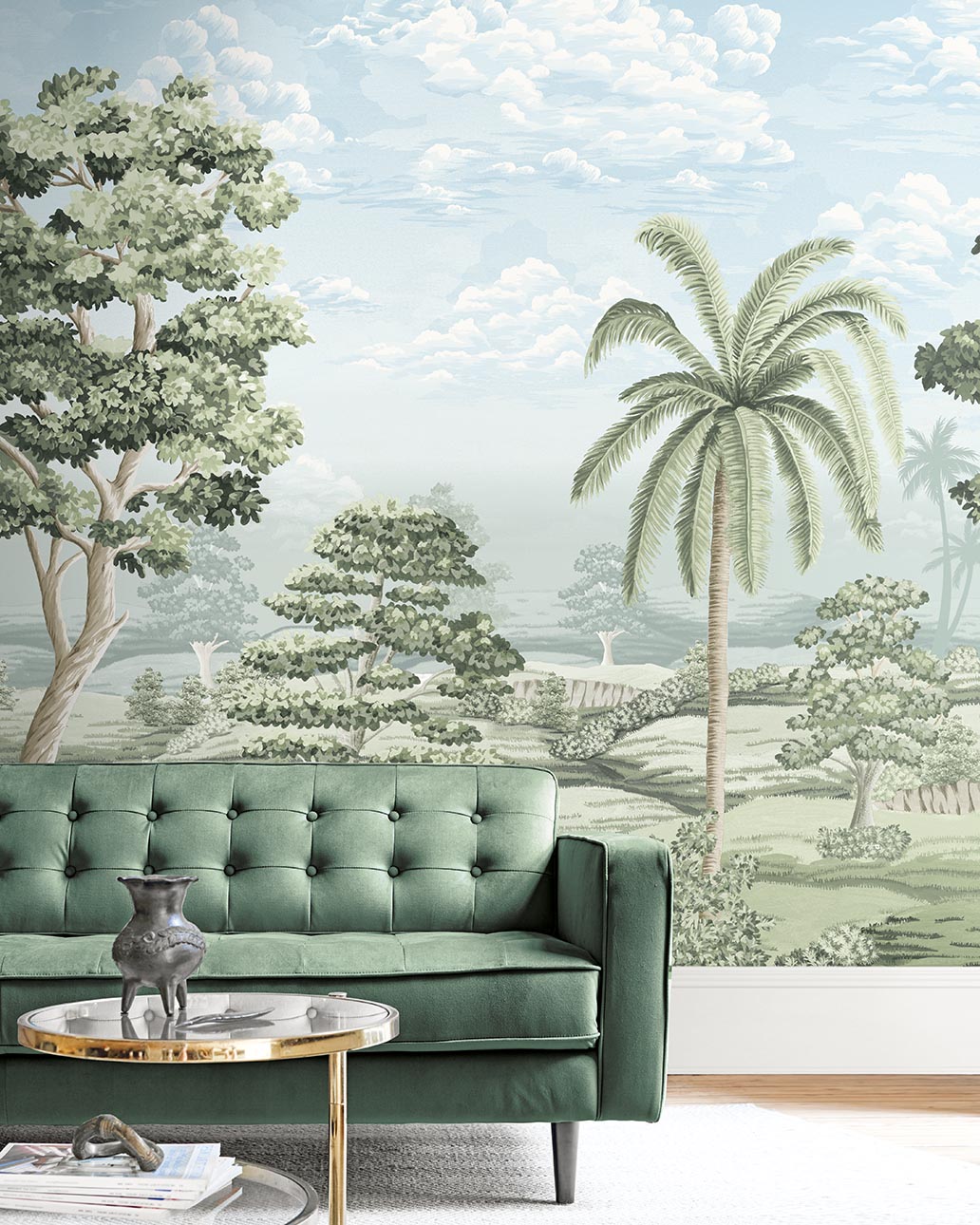 Greenbrier Mural - Green-Blue