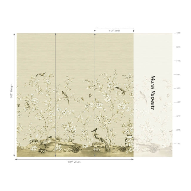 Jardin Toile Mural Natural - Neutral