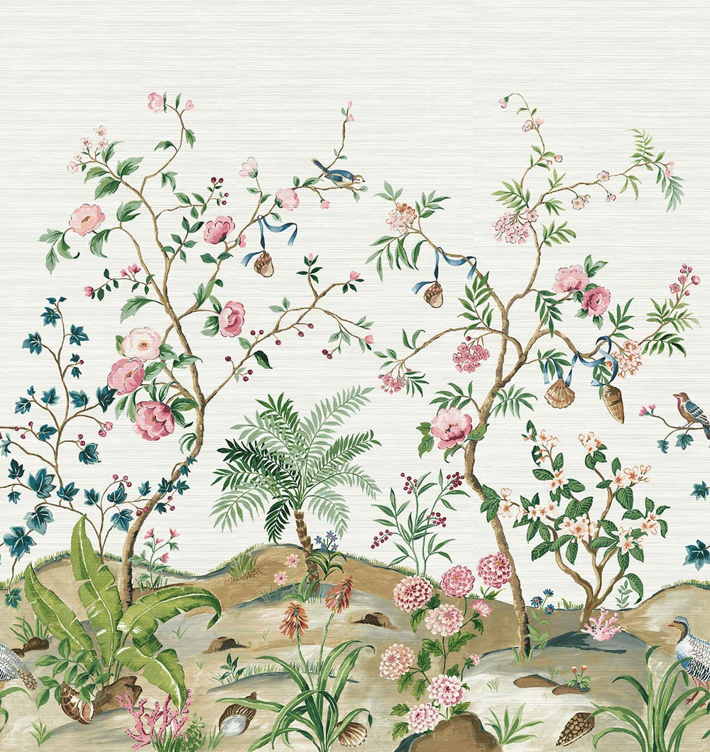 Botanica Natural Mural - Silver
