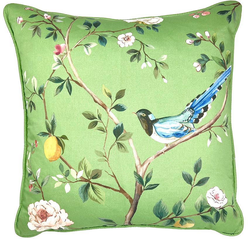 Blossom Chinoiserie Pillow | Green