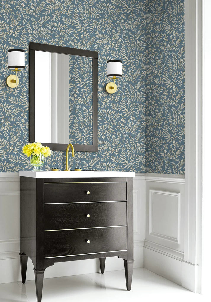 Vining Leaf Trail | Wedgewood Blue