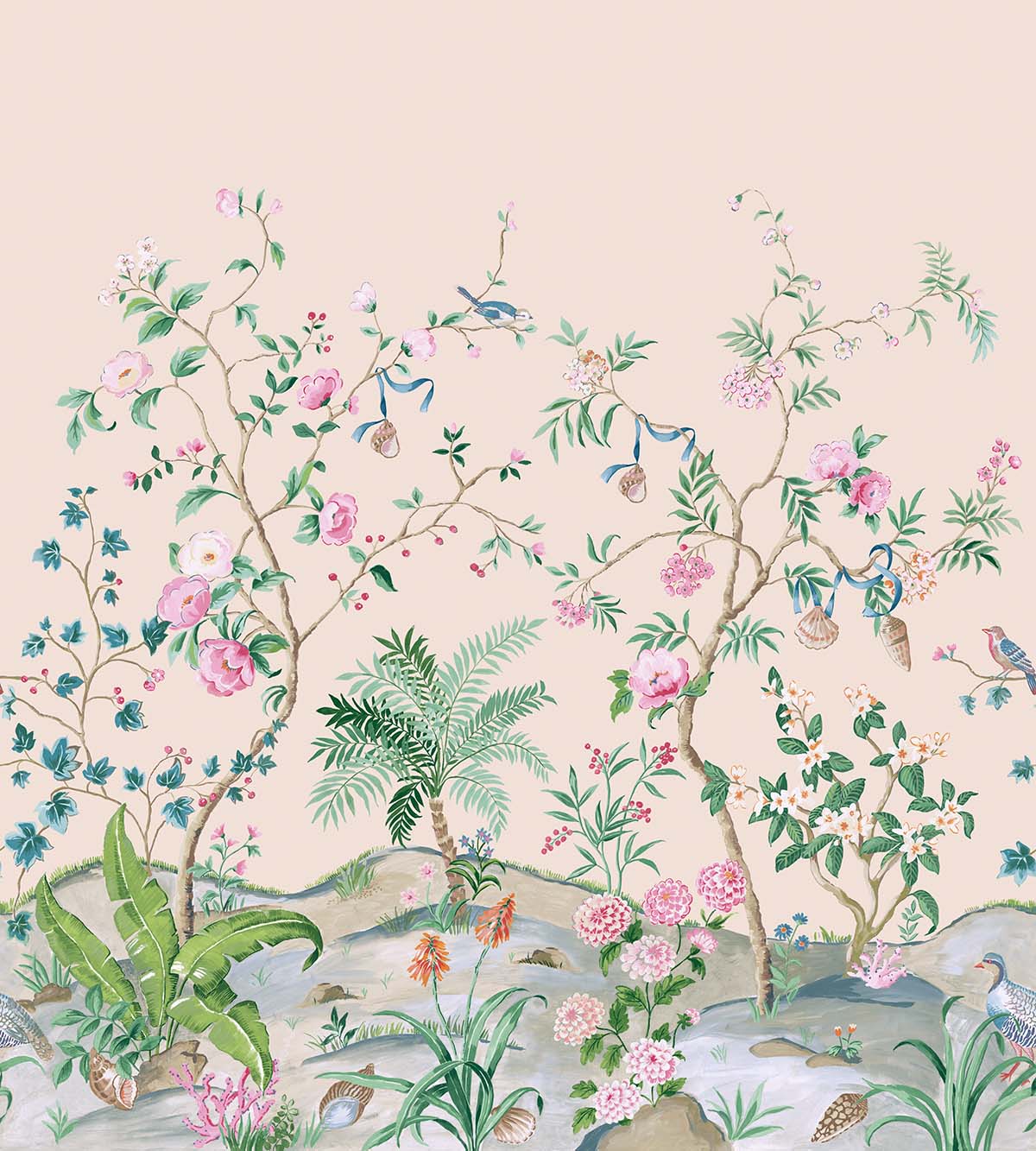 Botanica Natural Mural | Blush