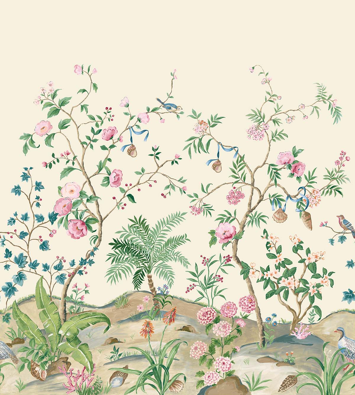 Botanica Natural Mural - Cream