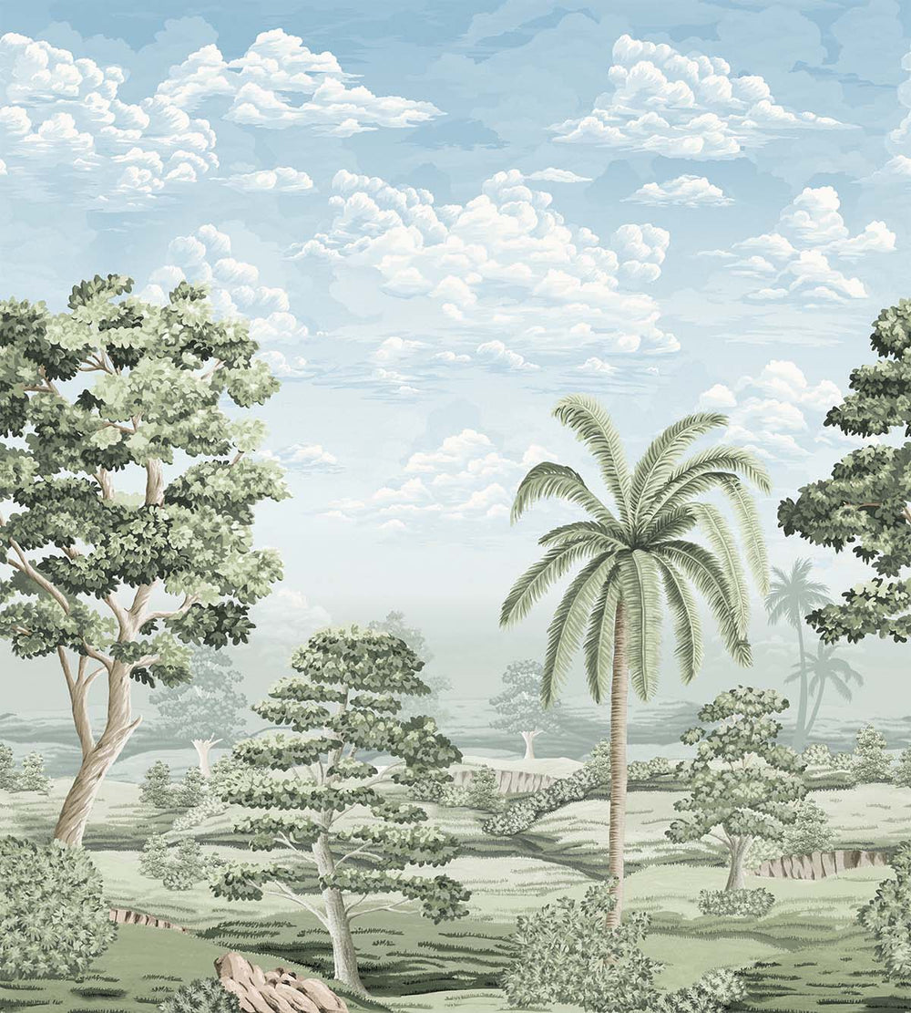 Greenbrier Mural - Green-Blue