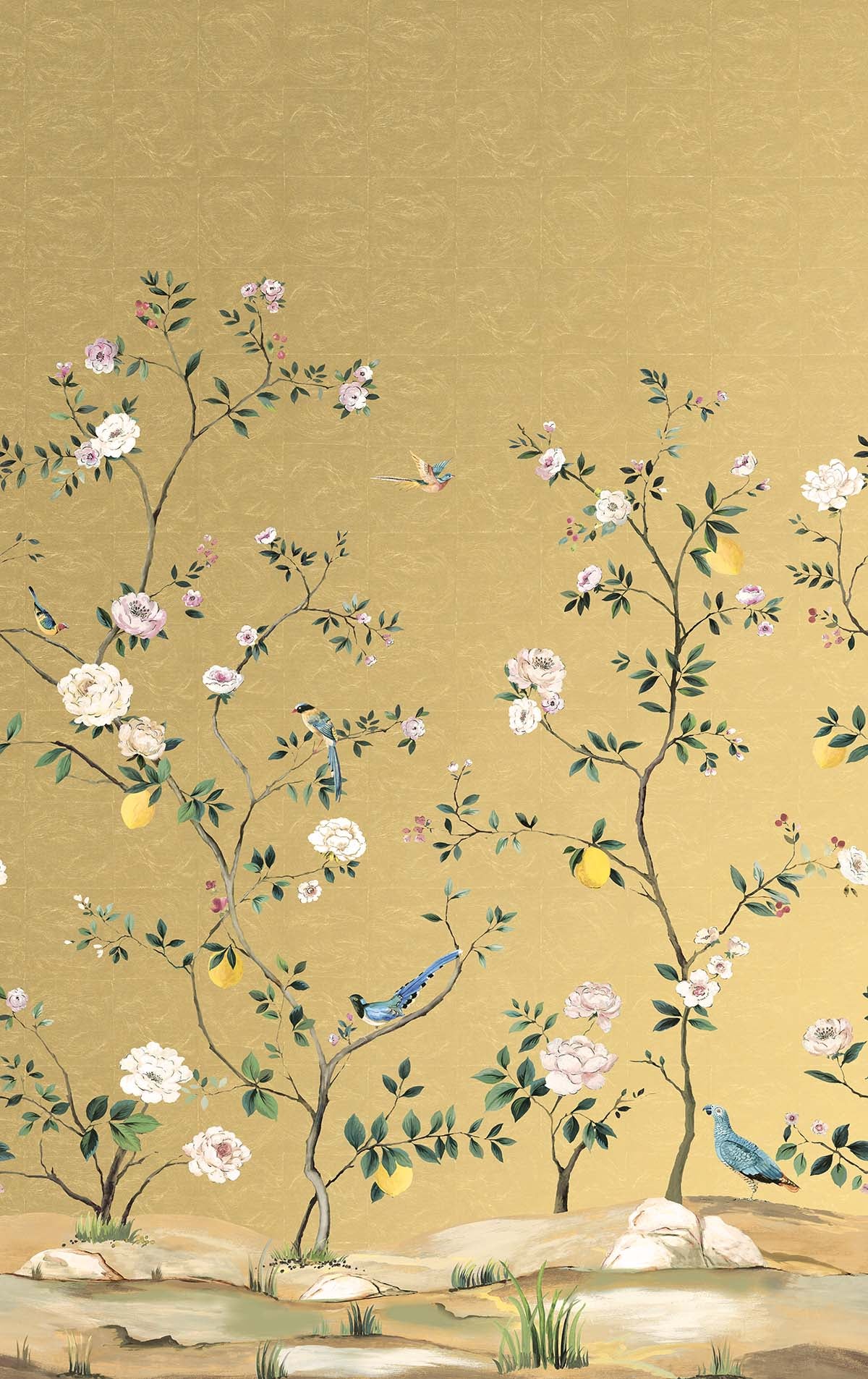 Blossom Mural | Gold Leaf
