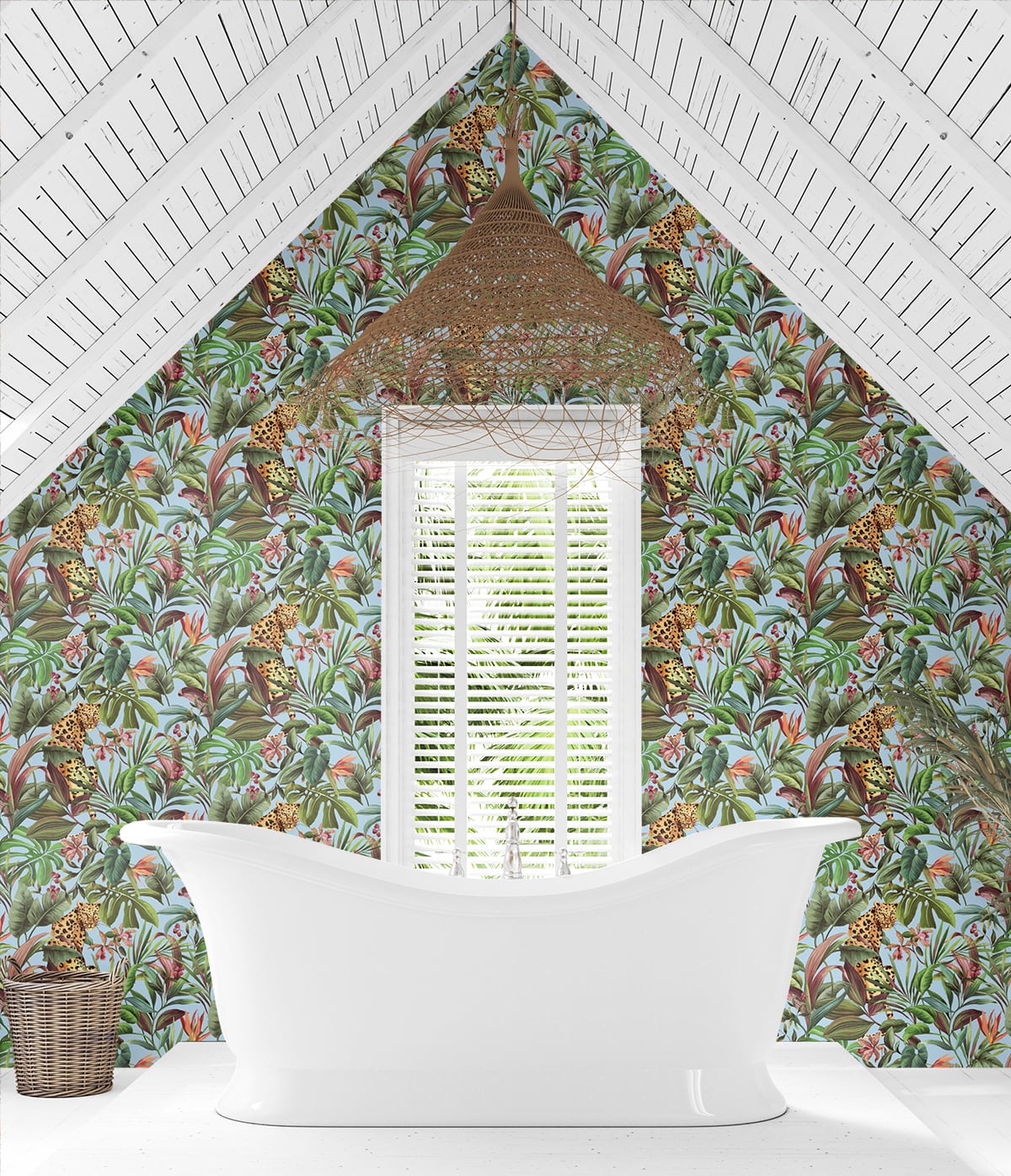 Tropical Leopard | Sky Blue