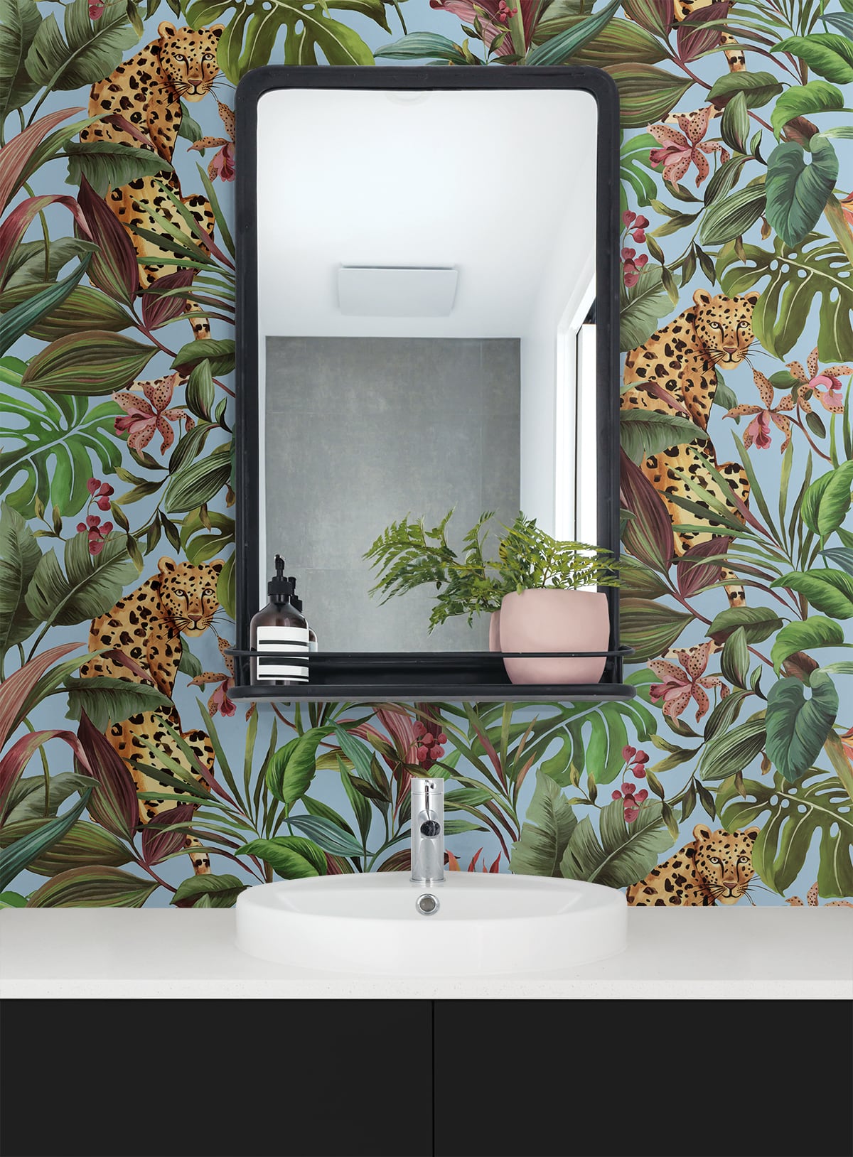 Tropical Leopard | Sky Blue