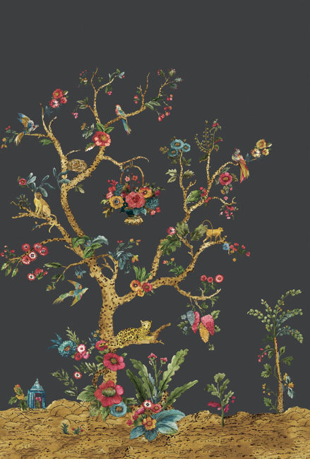 Tanzania Tree Of Life Mural | Charcoal