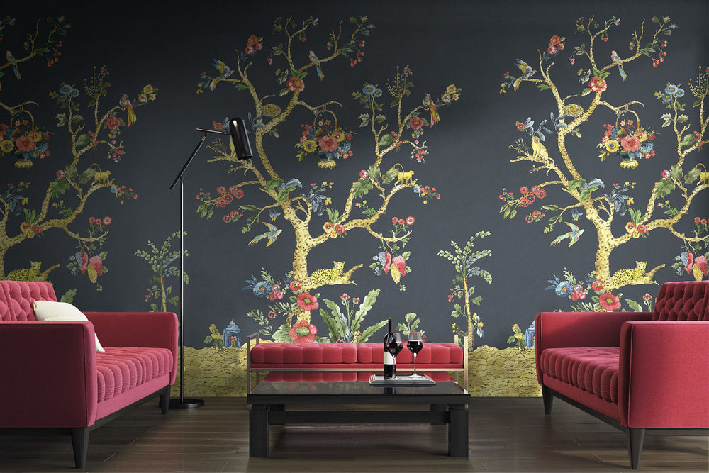 Tanzania Tree Of Life Mural | Charcoal