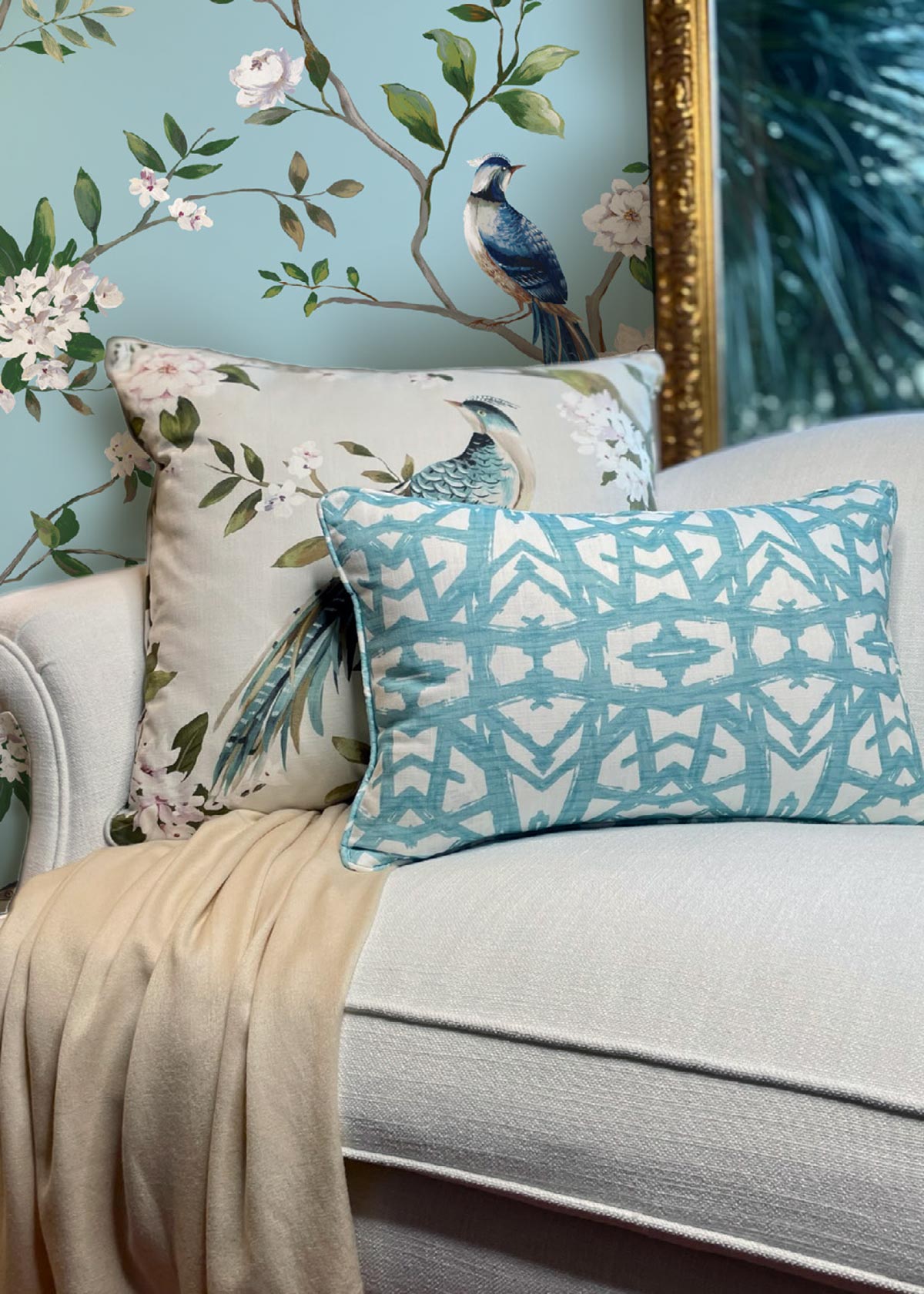 Zambia Pillow | Aqua