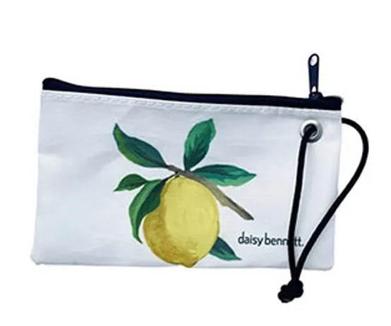 Lemon Sail Cloth Wristlet