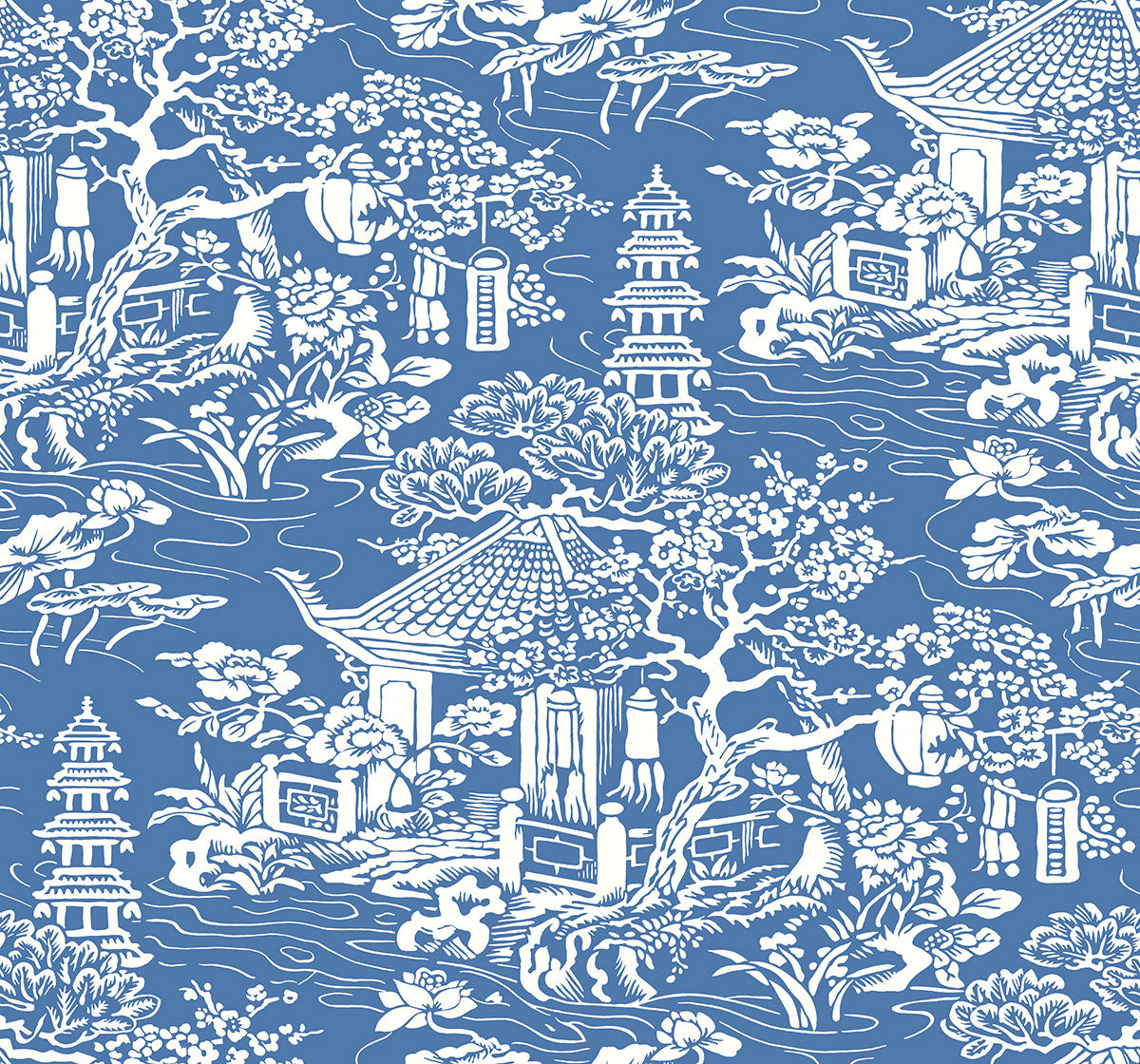Decorate By Color BC1581097 Blue China Toile Wallpaper 